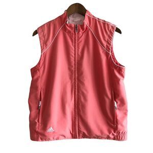 🚨3/$20🚨 Adidas Retro Sporty Hiking Workout Sleeveless Zip Up Jacket Vest Pink